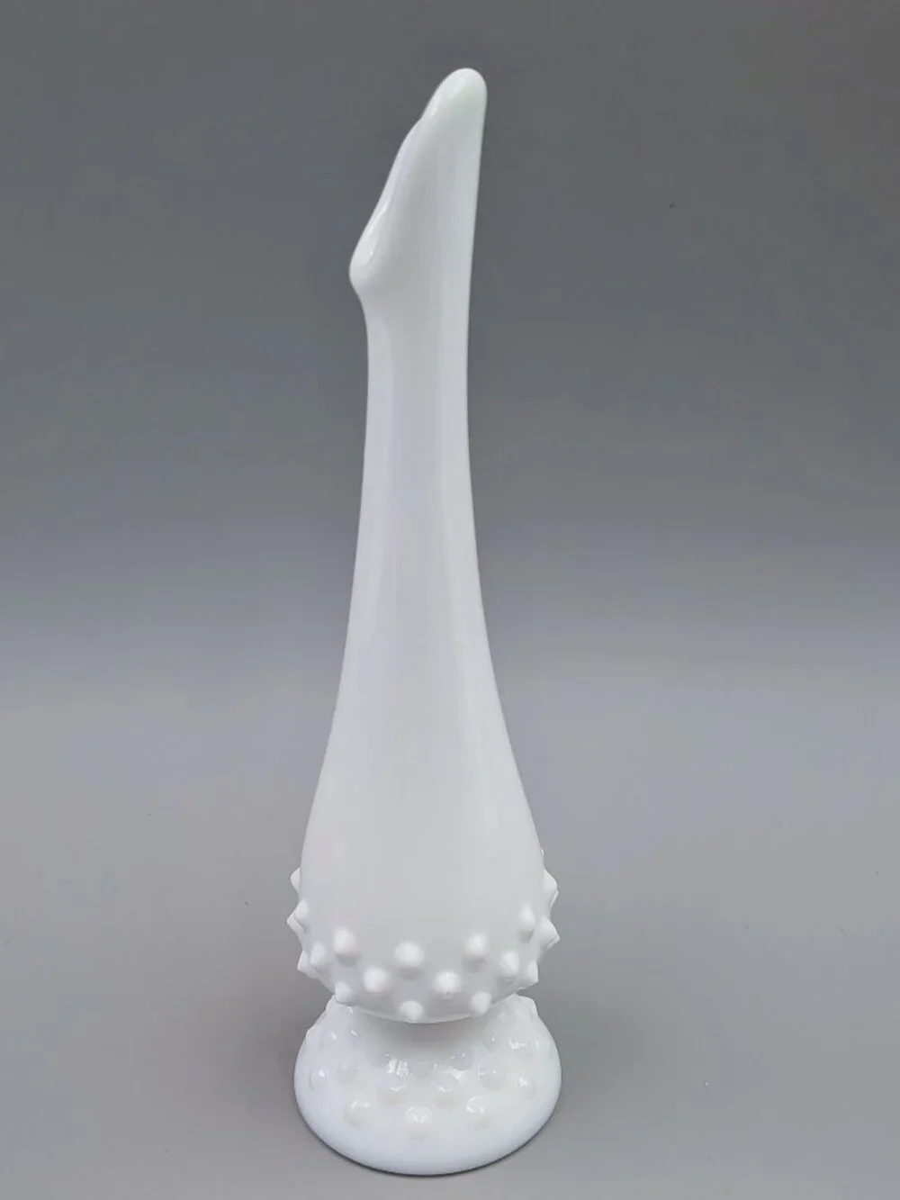 Vintage White Milk Glass Fenton Hobnail Bud Vase